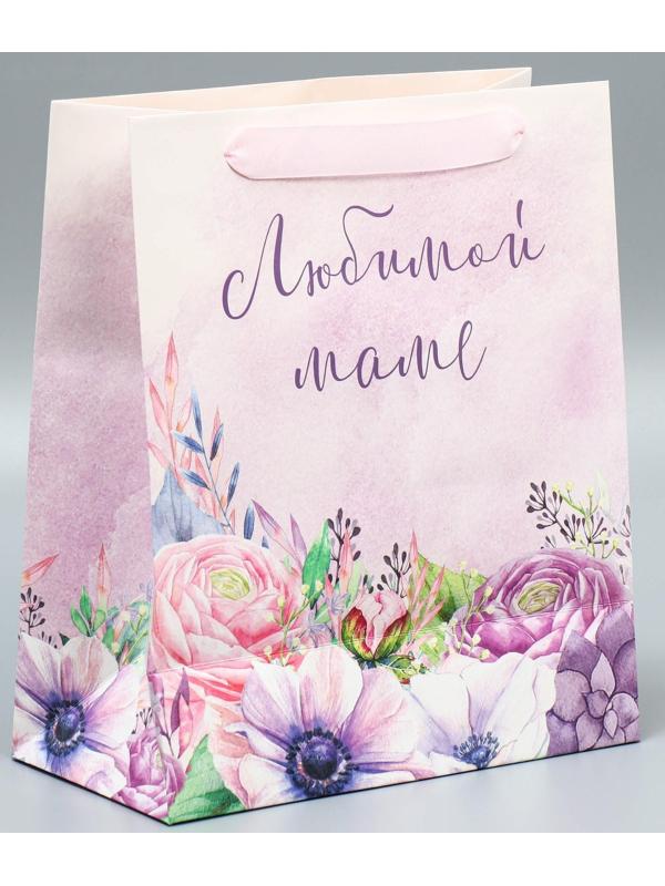 Пакет ламинированный вертикальный «Любимой маме», ML 27 × 23 × 11,5 см