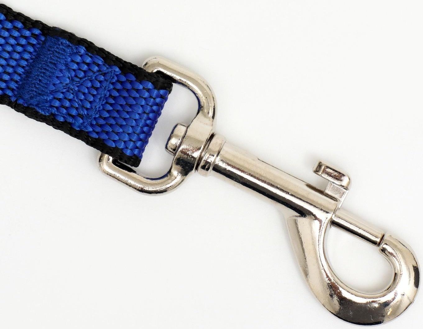 Поводок 3 м х 2 см, сине-чёрный