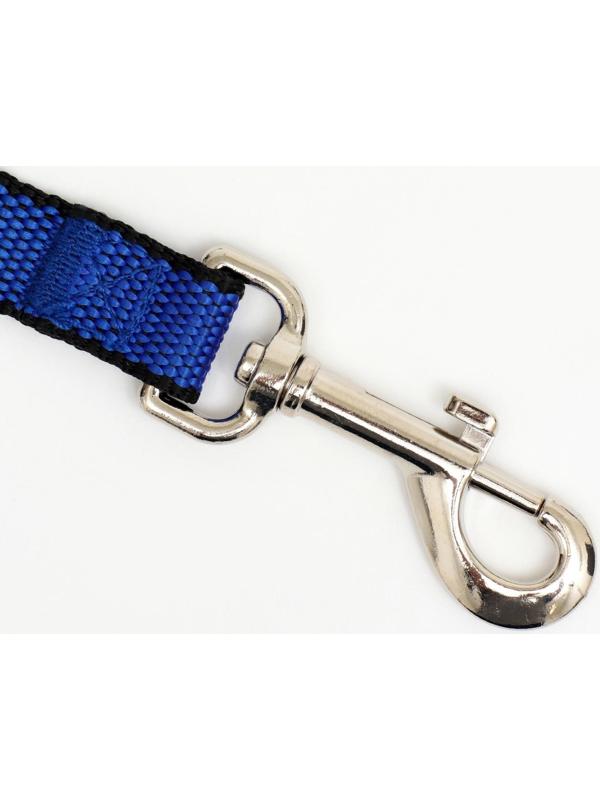 Поводок 3 м х 2 см, сине-чёрный