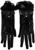 Карнавальные перчатки, цвет черный, короткие