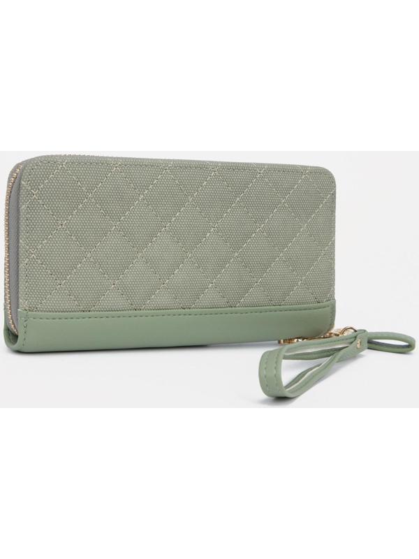 Кошелёк на молнии, цвет зелёный