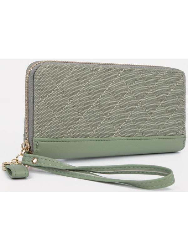 Кошелёк на молнии, цвет зелёный