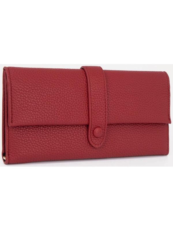 Кошелёк на кнопке, цвет красный