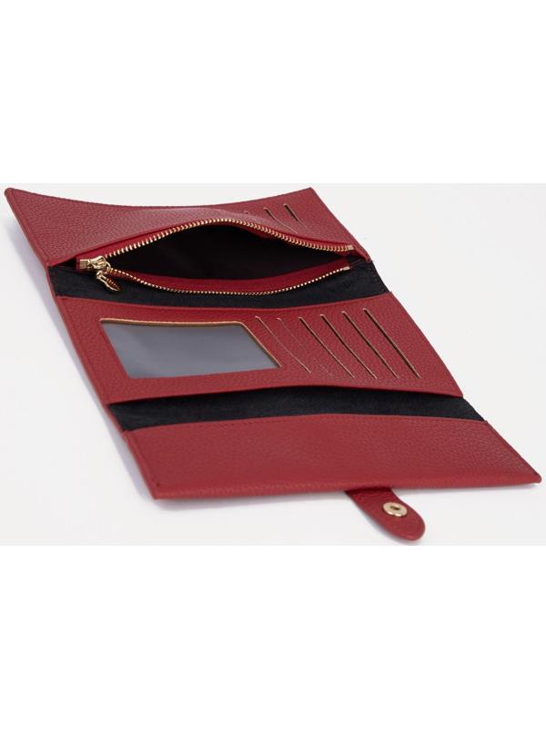 Кошелёк на кнопке, цвет красный