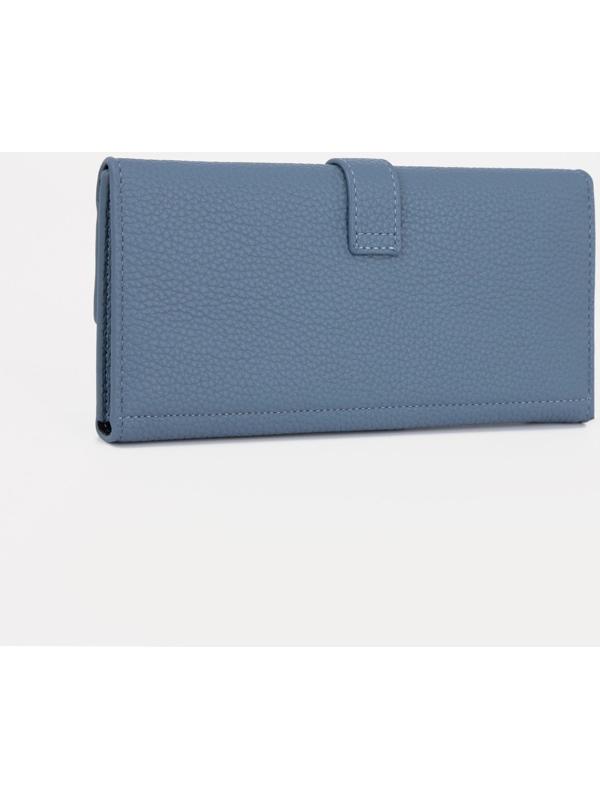 Кошелёк на кнопке, цвет голубой