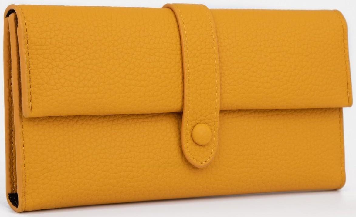 Кошелёк на кнопке, цвет жёлтый