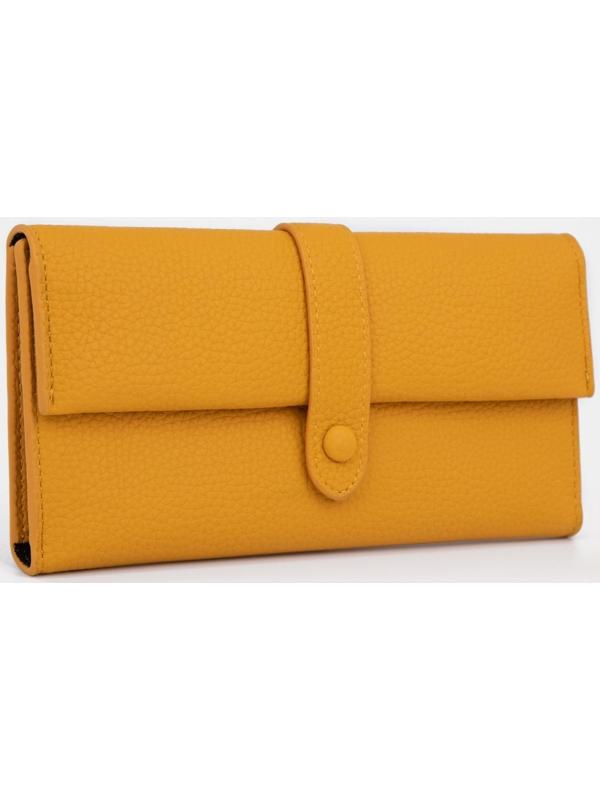 Кошелёк на кнопке, цвет жёлтый