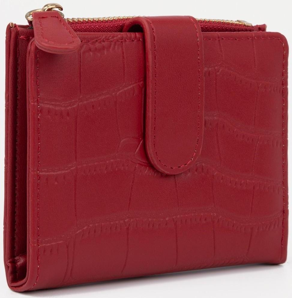 Кошелёк на кнопке, цвет красный