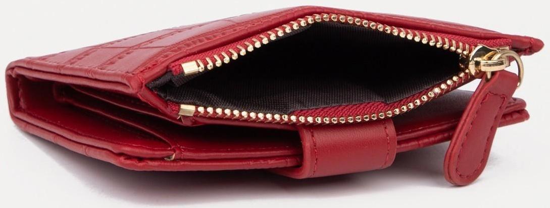 Кошелёк на кнопке, цвет красный