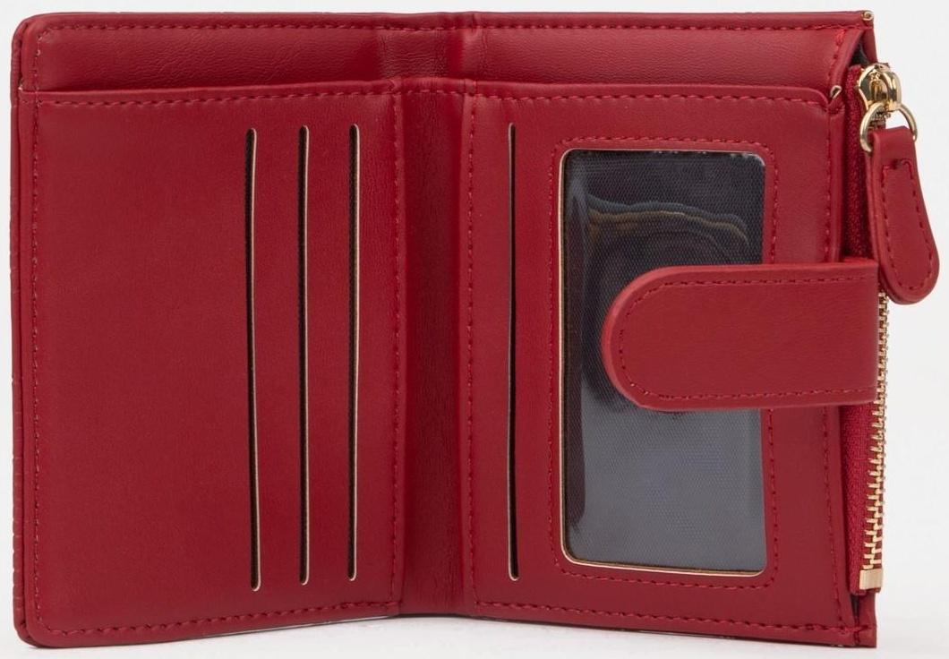 Кошелёк на кнопке, цвет красный