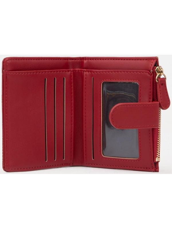 Кошелёк на кнопке, цвет красный