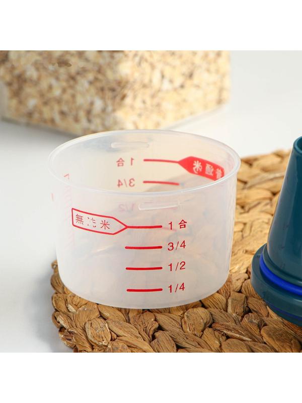 Контейнер пластиковый для хранения сыпучих продуктов с дозатором, 1 кг, 17×10,5×22 см, цвет прозрачный