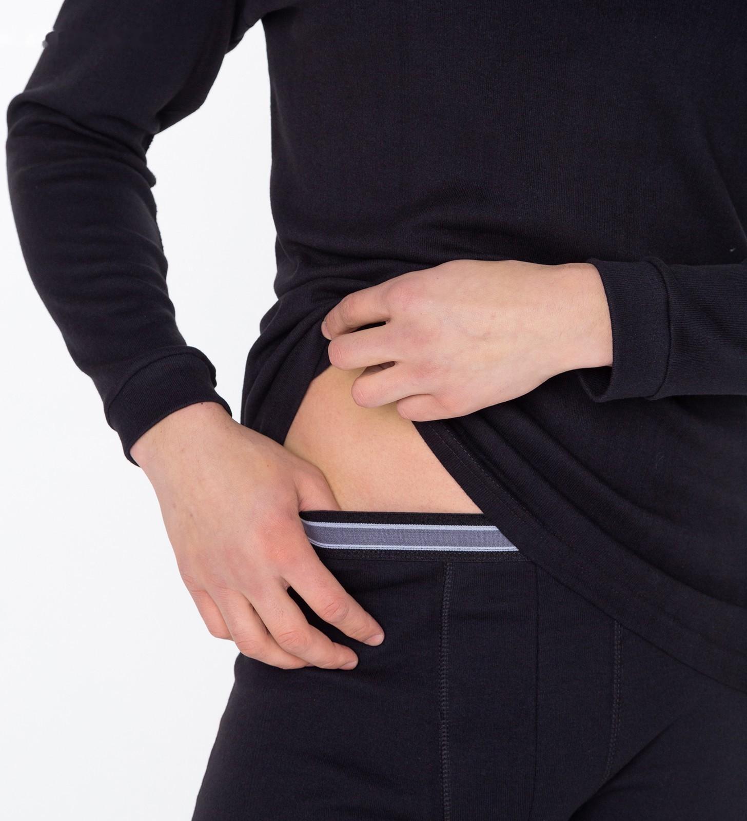 Термобельё (фуфайка,кальсоны) мужское НАЧЁС, цвет чёрный, размер 52