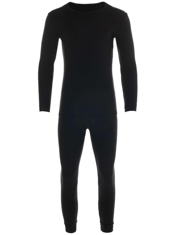 Термобельё (фуфайка,кальсоны) мужское НАЧЁС, цвет чёрный, размер 54