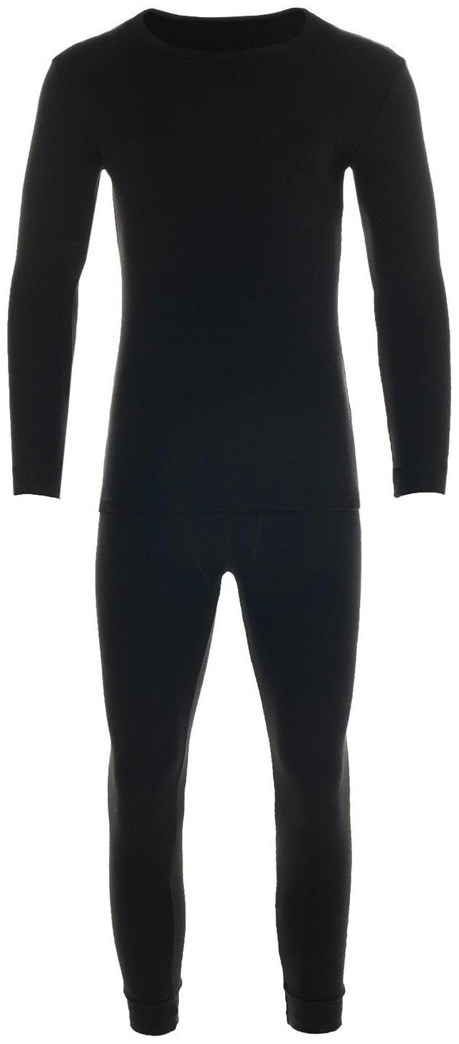 Термобельё (фуфайка,кальсоны) мужское НАЧЁС, цвет чёрный, размер 56