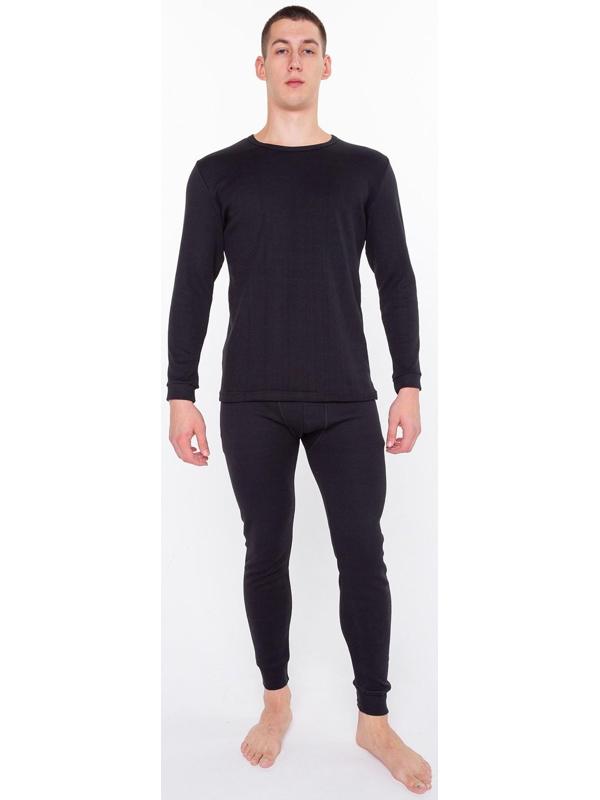 Термобельё (фуфайка,кальсоны) мужское НАЧЁС, цвет чёрный, размер 56