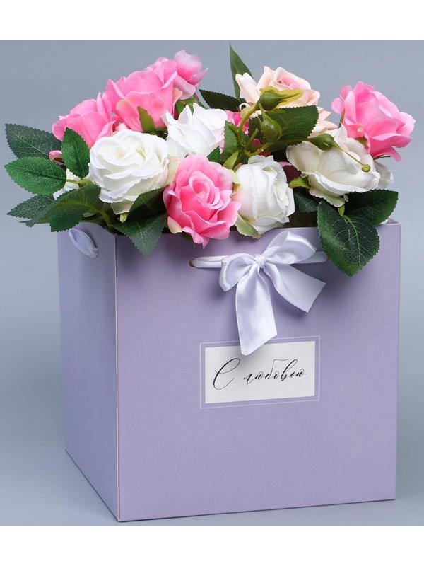 Коробка с лентами «С любовью», 19 × 19 × 19 см