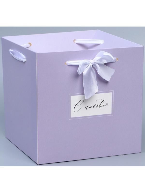 Коробка с лентами «С любовью», 19 × 19 × 19 см