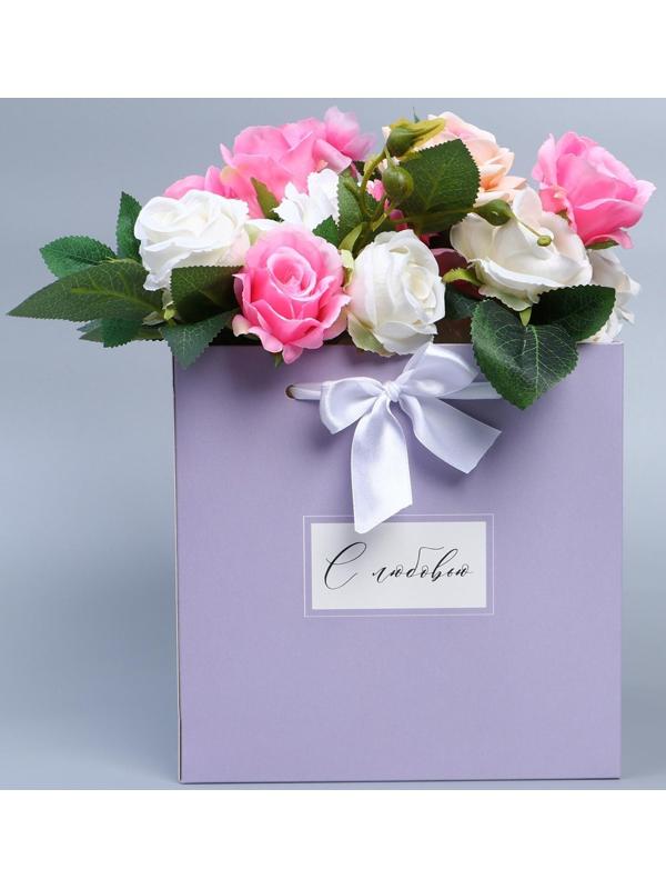 Коробка с лентами «С любовью», 19 × 19 × 19 см