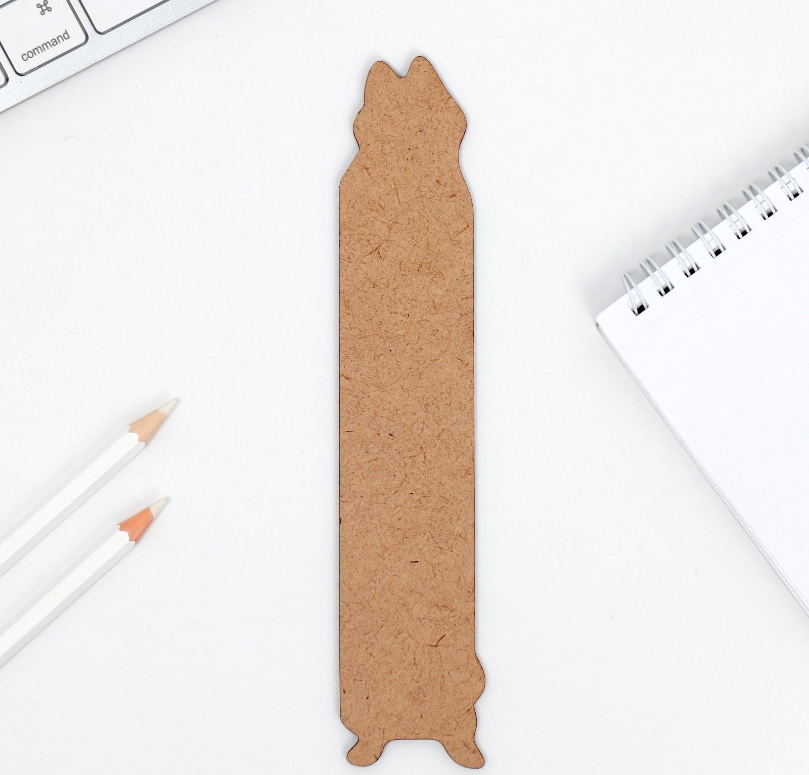 Линейка деревянная 15 см, фигурная 