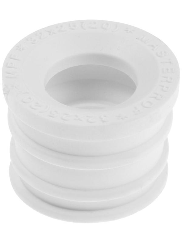 Манжета переходная MasterProf ИС.131683, d=32 х 25 мм, для канализационных труб, ТЭП, белая