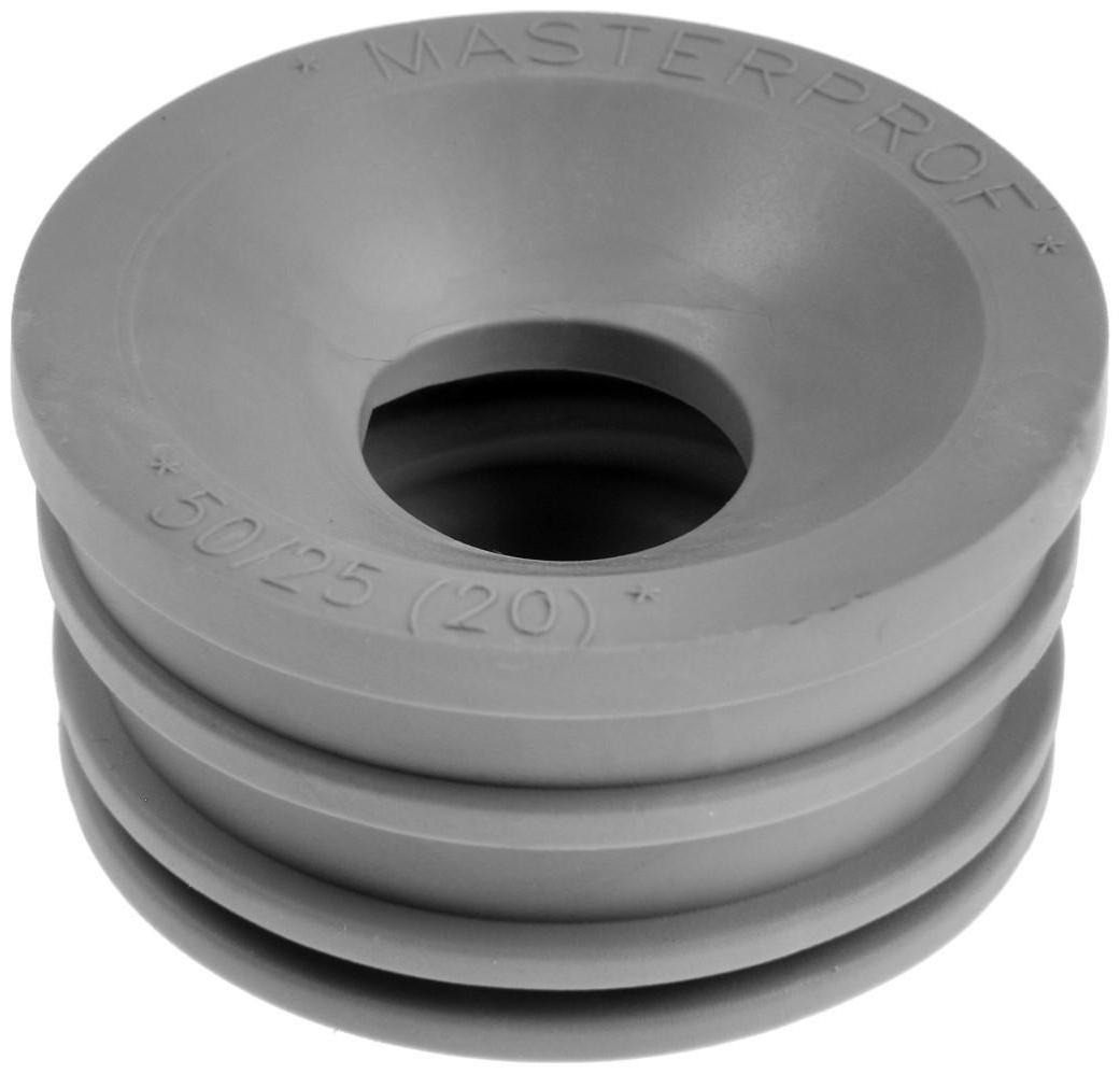Манжета переходная MasterProf ИС.131769, d=50 х 25 мм, для канализационных труб, ТЭП, серая