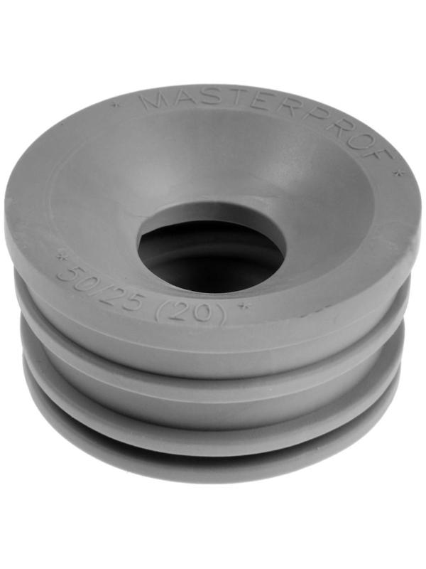 Манжета переходная MasterProf ИС.131769, d=50 х 25 мм, для канализационных труб, ТЭП, серая