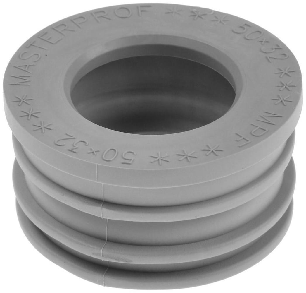 Манжета переходная MasterProf ИС.131770, d=50 х 32 мм, для канализационных труб, ТЭП, серая