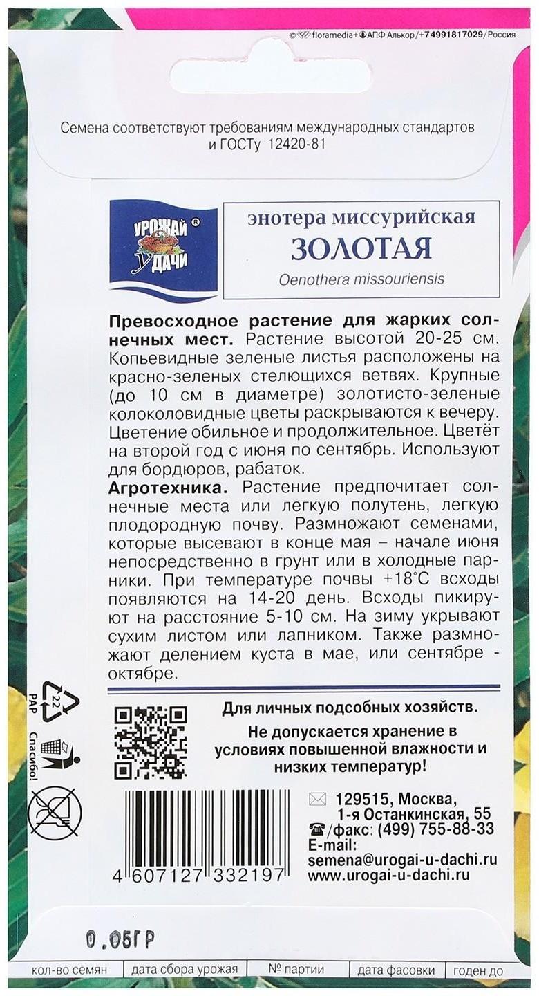 Семена цветов Энотера 