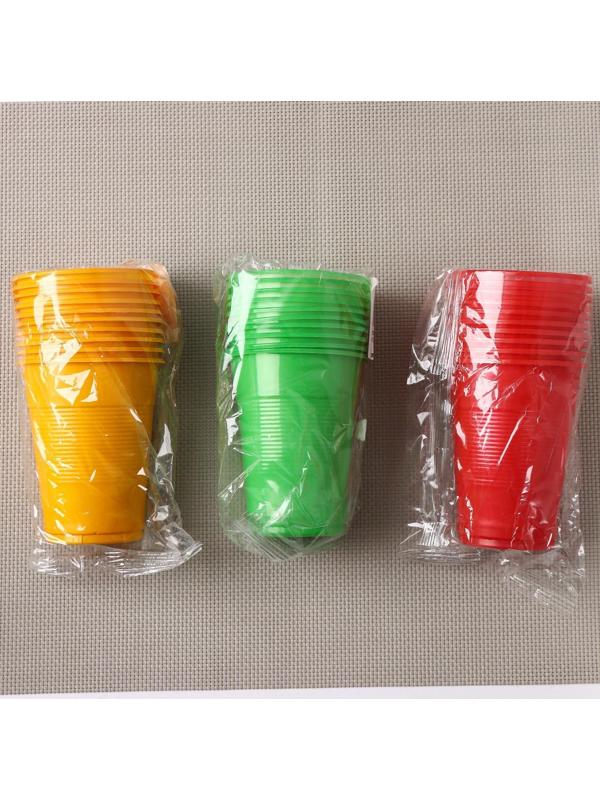 Стаканы одноразовые «Для отдыха», 200 мл, в наборе 10 шт, цвет МИКС