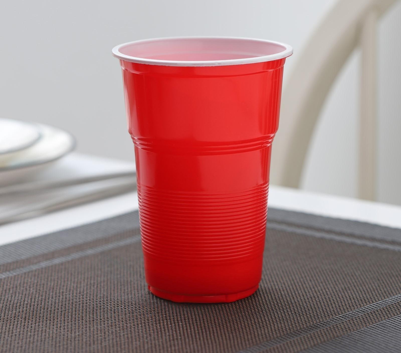 Стакан одноразовый «Факел Экстра», 500 мл, цвет красно-белый