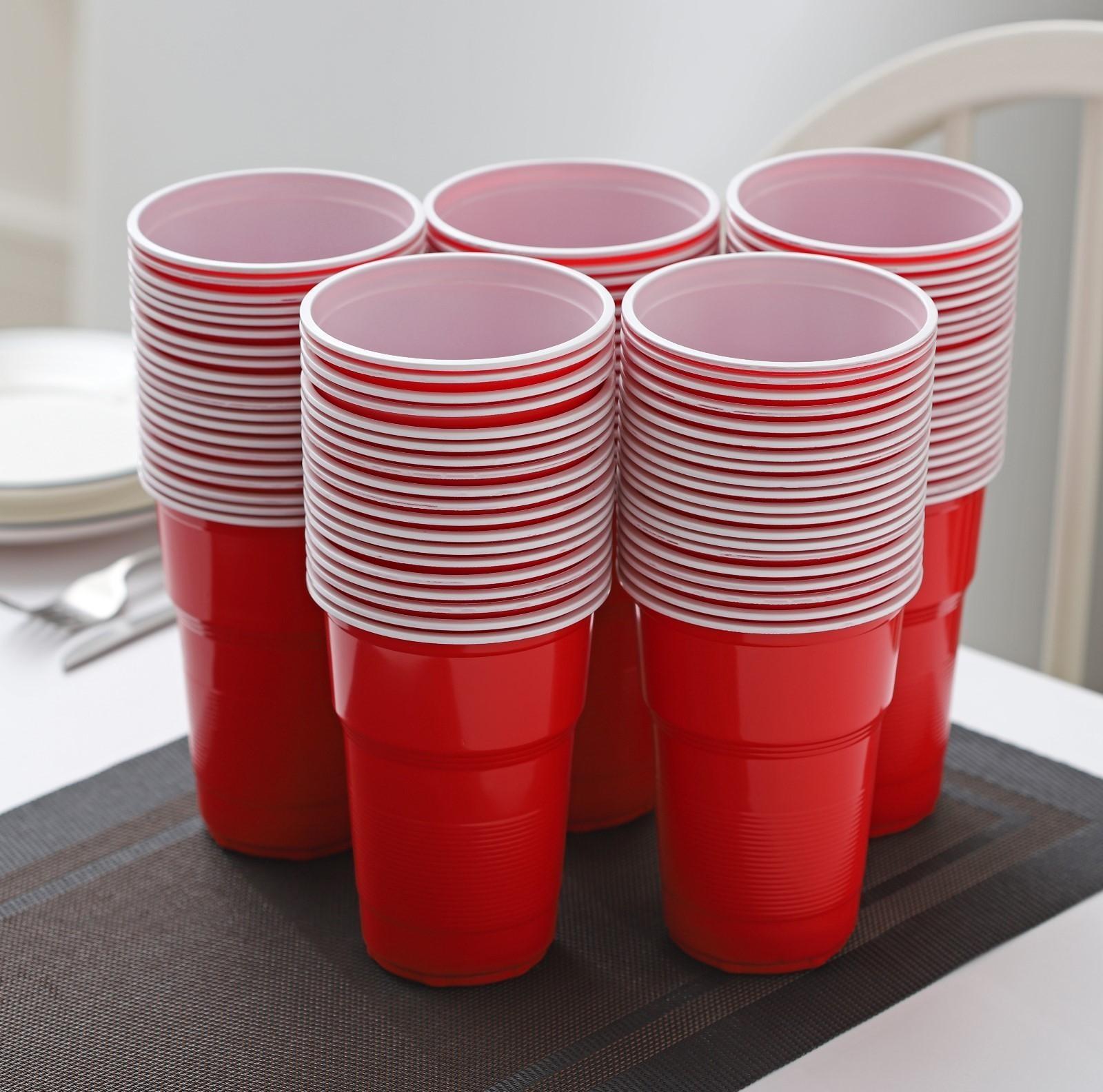 Стакан одноразовый «Факел Экстра», 500 мл, цвет красно-белый