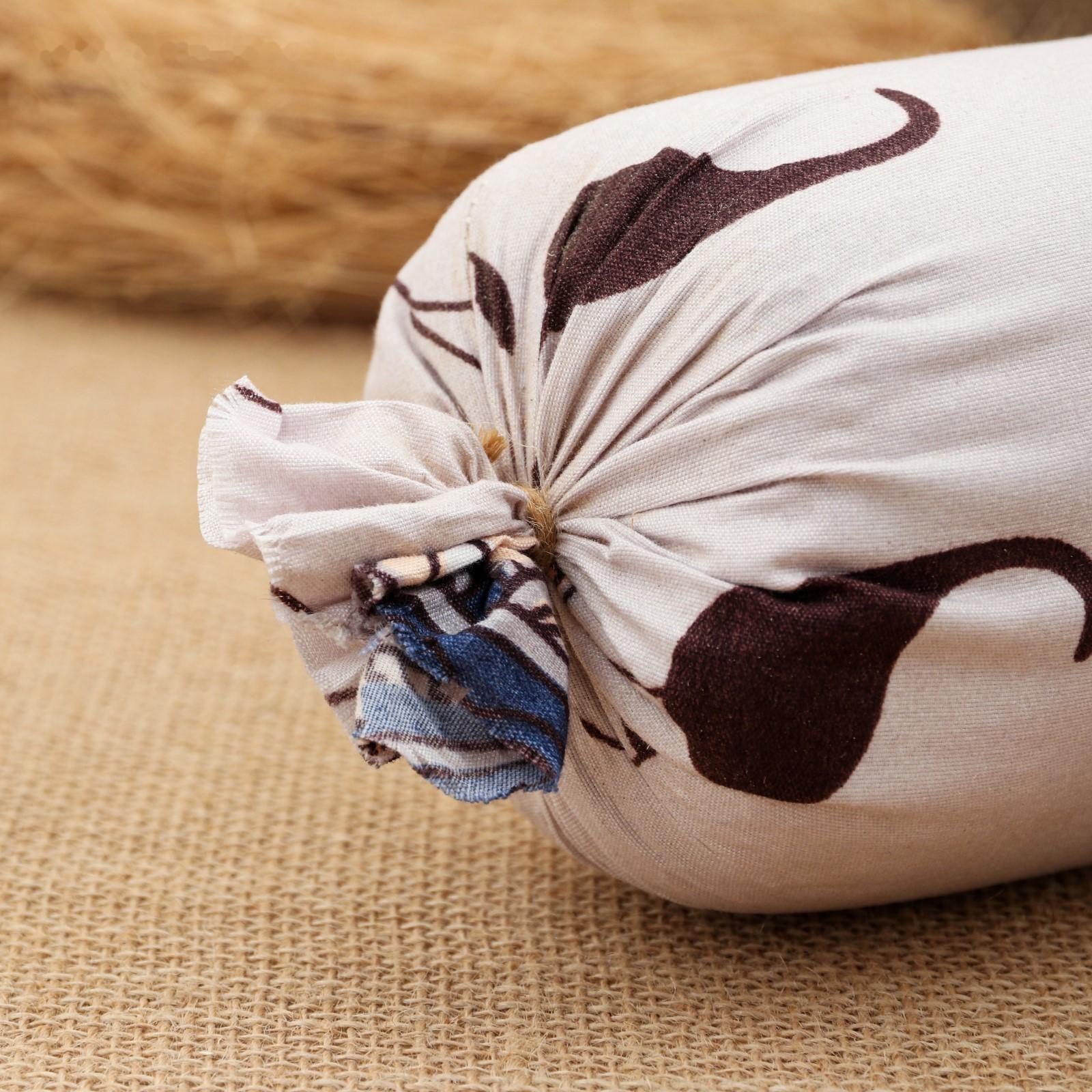 Валик со стружкой туи, сувенирный, 10×28 см, микс