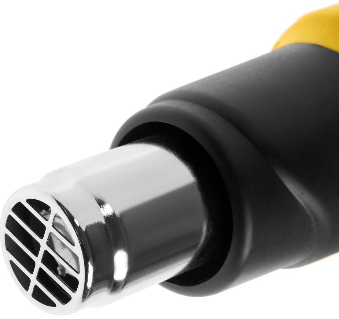 Строительный фен ТУНДРА, 2000 Вт, 250-500 л/мин, плавная регулировка 60-600 °С, ЖК-дисплей