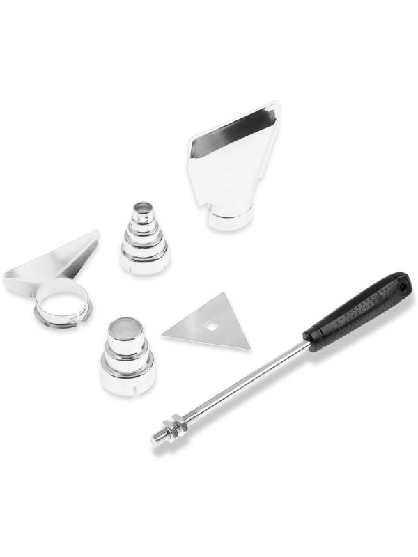 Строительный фен ТУНДРА, 2000 Вт, 250-500 л/мин, плавная регулировка 60-600 °С, ЖК-дисплей