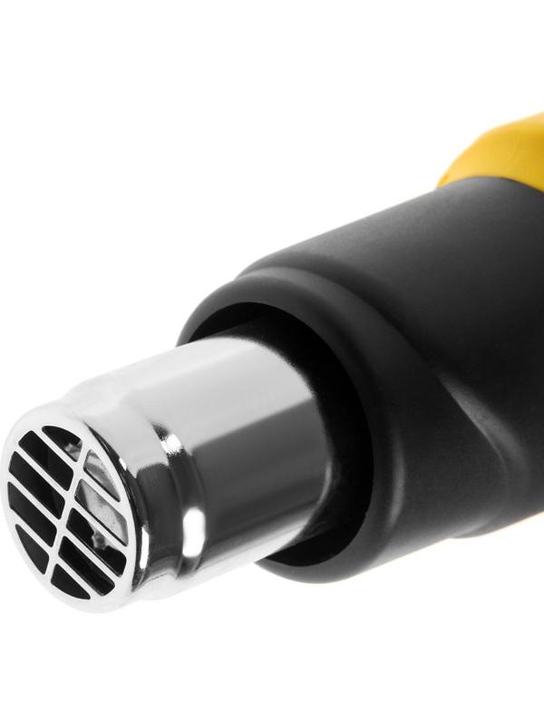 Строительный фен ТУНДРА, 2000 Вт, 250-500 л/мин, плавная регулировка 60-600 °С, ЖК-дисплей