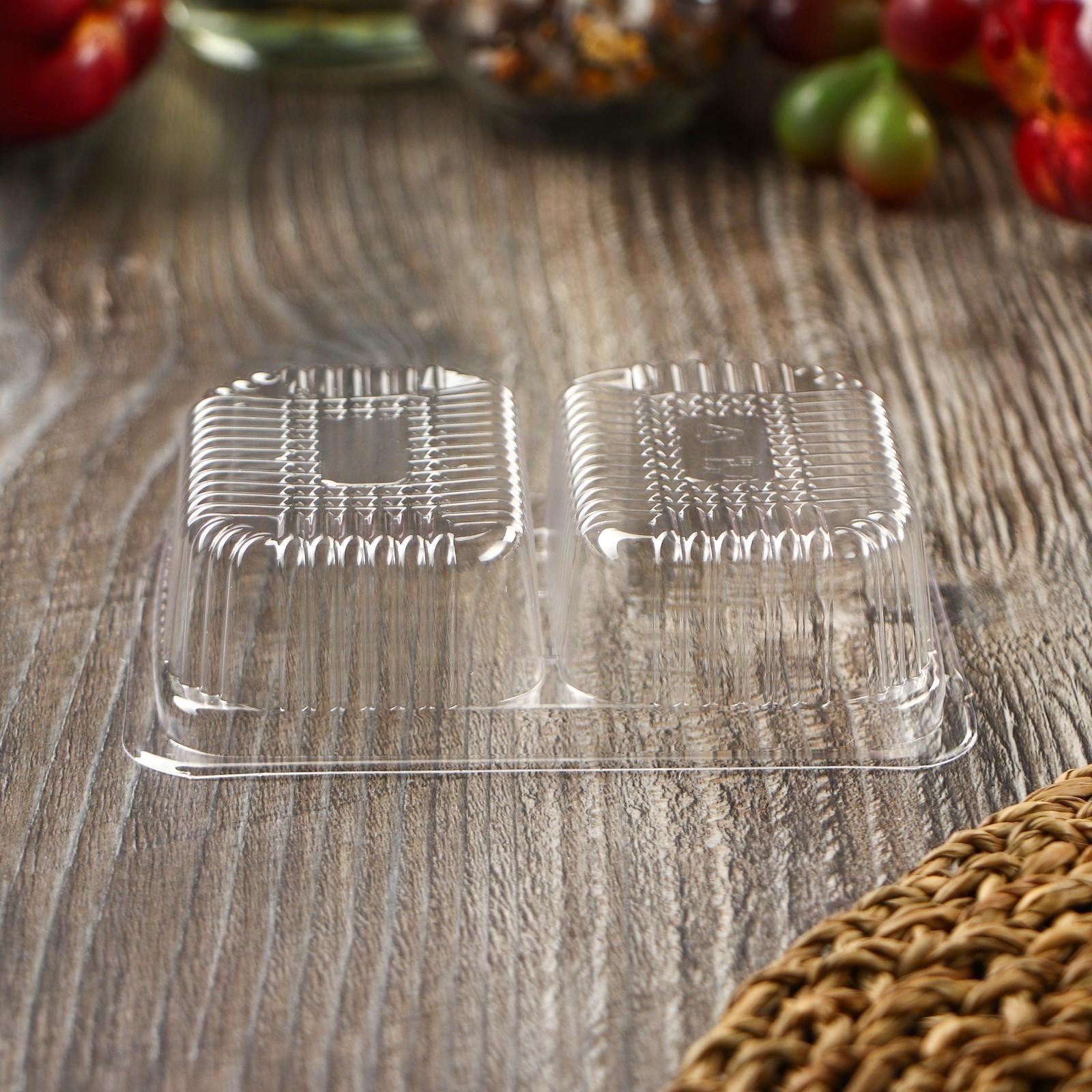 Соусник одноразовый с двумя отделениями, дно 7,5×5×3 см