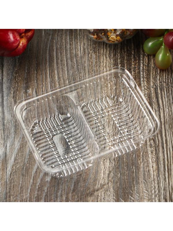 Соусник одноразовый с двумя отделениями, дно 7,5×5×3 см