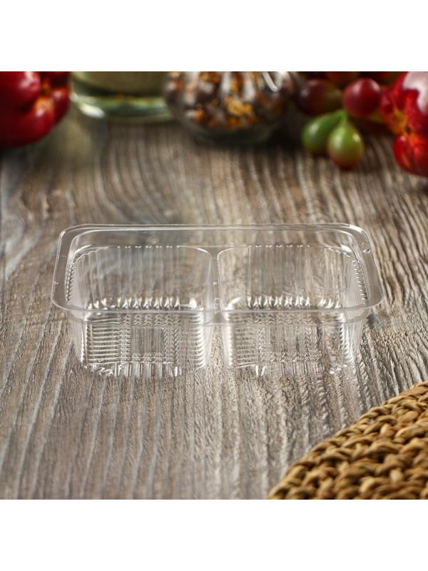 Соусник одноразовый с двумя отделениями, дно 7,5×5×3 см