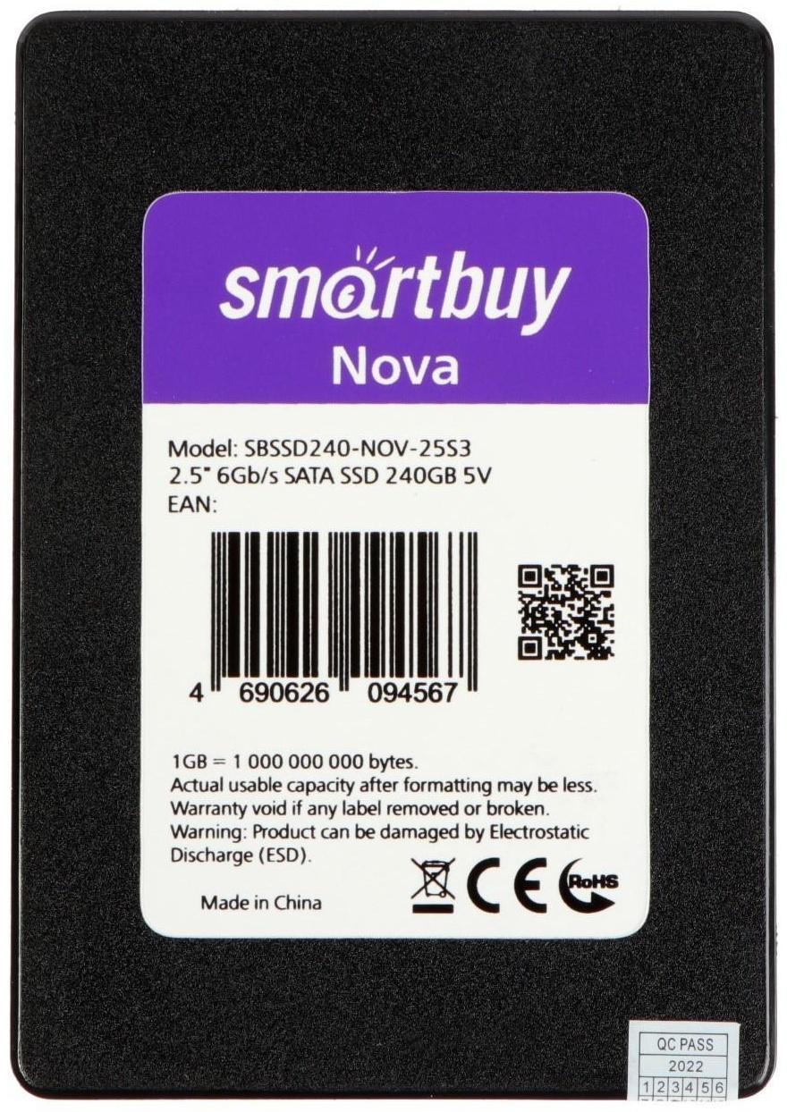 Накопитель SSD Smartbuy Nova, SATA III, 120 Гб, 2.5