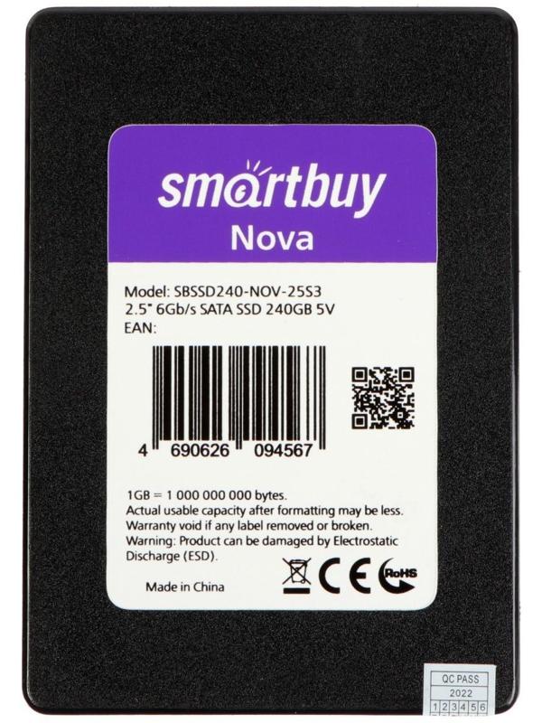 Накопитель SSD Smartbuy Nova, SATA III, 120 Гб, 2.5