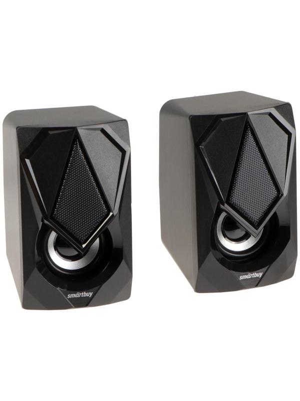 Компьютерные колонки 2.0 SmartBuy REBEL, 6 Вт, USB, подсветка, черные