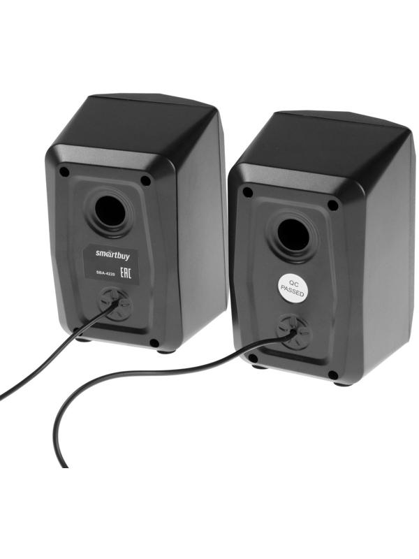 Компьютерные колонки 2.0 SmartBuy REBEL, 6 Вт, USB, подсветка, черные