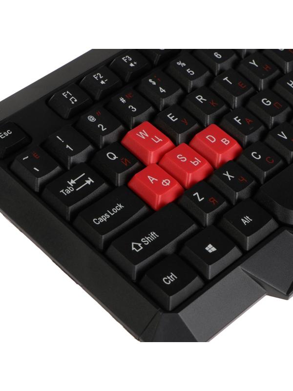 Комплект клавиатура и мышь Smartbuy ONE, проводной, мембранный,1200 dpi,USB, черный