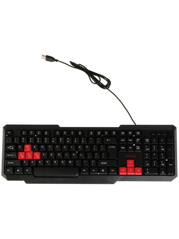 Комплект клавиатура и мышь Smartbuy ONE, проводной, мембранный,1200 dpi,USB, черный