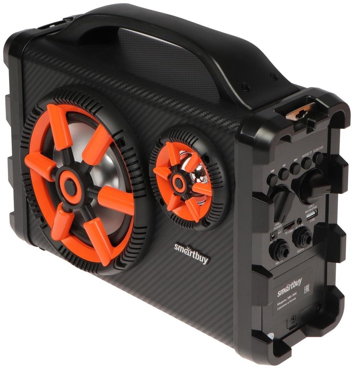 Портативная караоке система Smartbuy DODGER, 20 Вт, FM, AUX, USB, BT, Li-Ion 1800 мАч