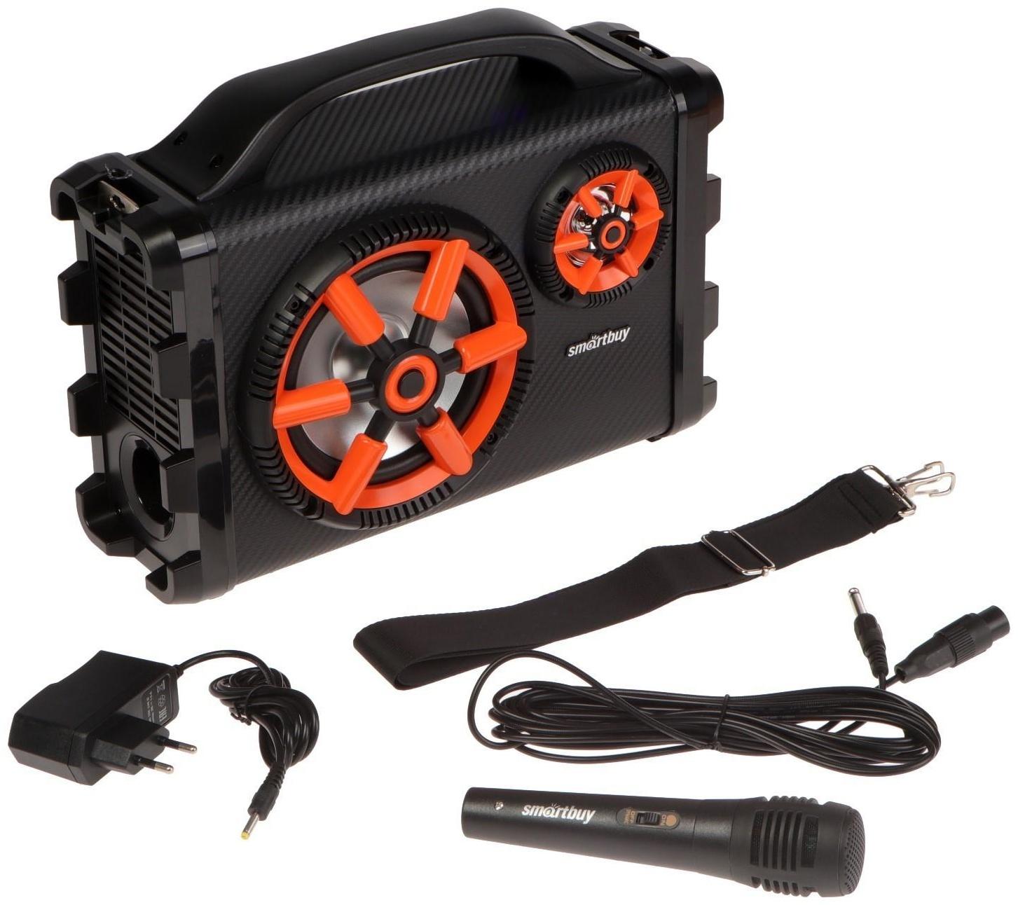 Портативная караоке система Smartbuy DODGER, 20 Вт, FM, AUX, USB, BT, Li-Ion 1800 мАч