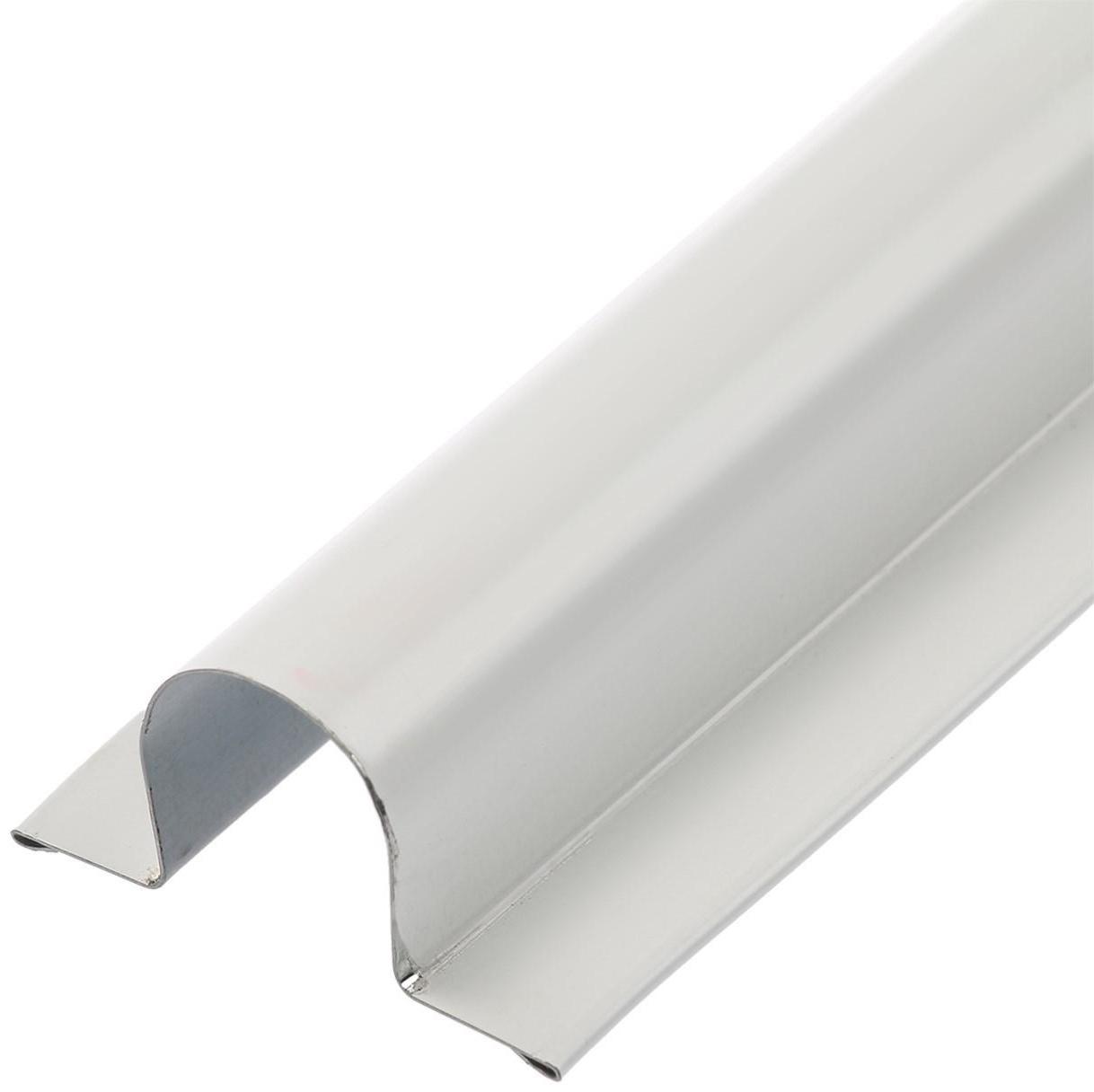 Короб металлический полукруглый, d22 мм,  52х24 мм, L=2500мм, белый