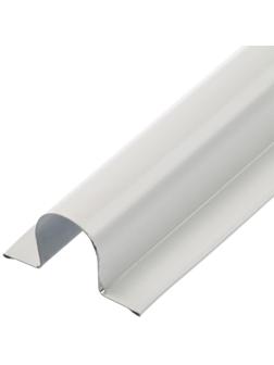 Короб металлический полукруглый, d22 мм,  52х24 мм, L=2500мм, белый