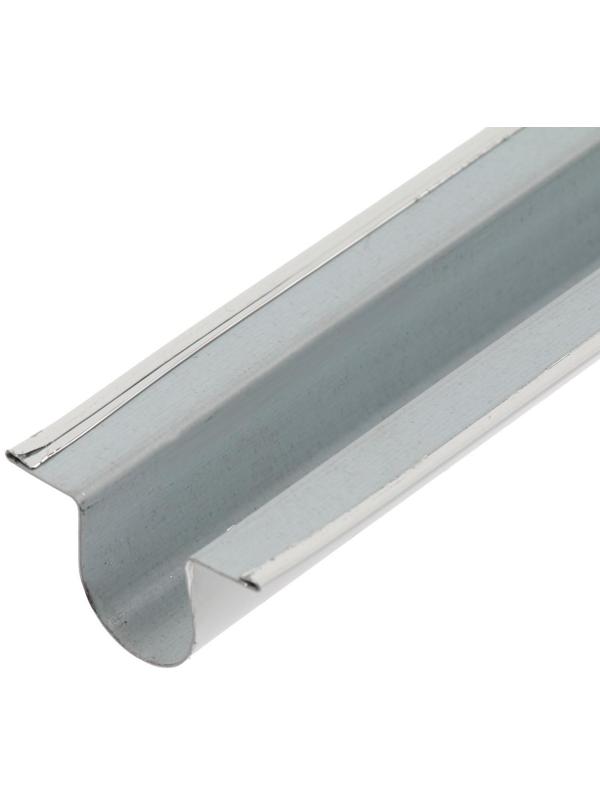 Короб металлический полукруглый, d22 мм,  52х24 мм, L=2500мм, белый